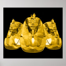 Golden Egyptian Pharaohs Poster