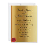 Golden Elegant Simple Wedding Invitation