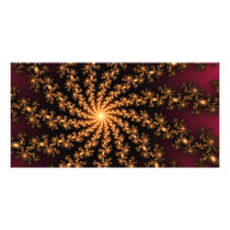 Golden Explosion - fractal design Photo Card