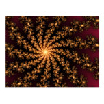 Golden Explosion - fractal design Postcards