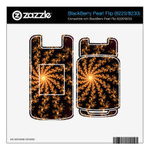 Golden Explosion - fractal design BlackBerry Pearl Decals
