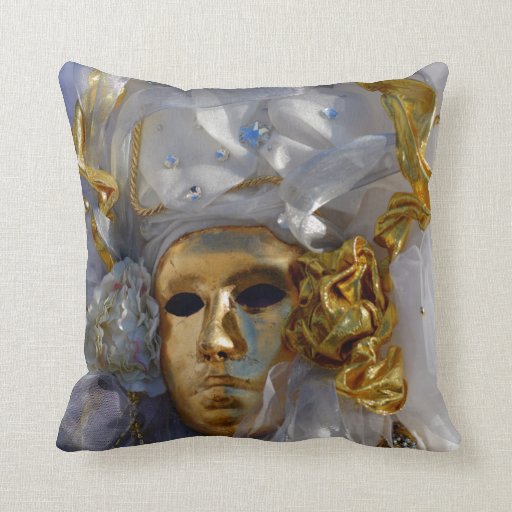 Golden Face Throw Pillow Zazzle