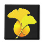 Golden Fan Flower magnets
