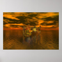 Golden Fantasy Angel Posters