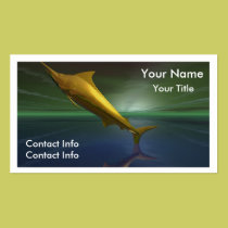 Golden fantasy dream marlin business cards