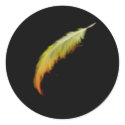 Golden Feather Sticker sticker