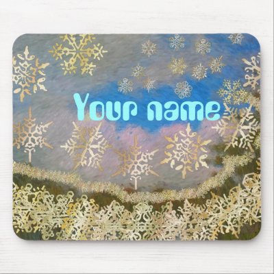 Golden filigree - Your Name Mousepad by Zenyaris