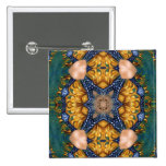 Golden Fire Blue Ropes Pinback Button