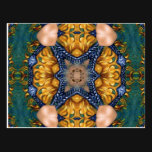 Golden Fire Blue Ropes Postcard