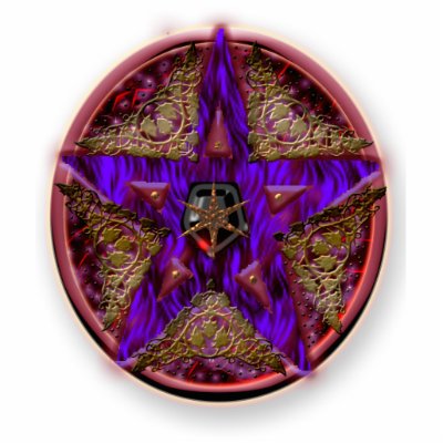 golden flame pentacle acrylic cut out by wolffreeborn