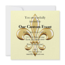 Golden Fleur De Lis Invitations