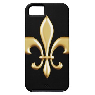 Golden Fleur De Lis iPhone 5 Cases