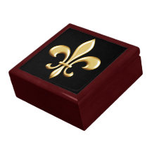 Golden Fleur De Lis Jewelry Box