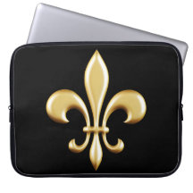 Golden Fleur De Lis Laptop Sleeves