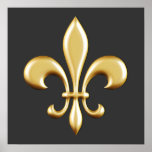 Golden Fleur De Lis Posters