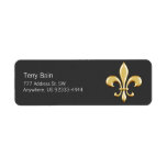 Golden Fleur De Lis Return Address Labels