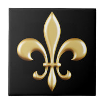 Golden Fleur De Lis Tiles