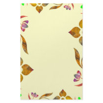 Golden Floral Borders stationery by Perlyyyy Golden Floral Borders stationery
