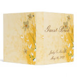 golden floral modern design guest book wedding alb 3 ring binders