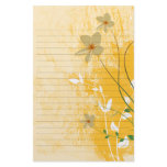 golden floral modern design  lined paper personalized stationery