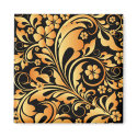 golden floral pattern magnets