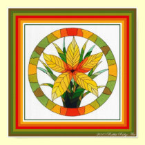 Golden Floral Print posters