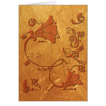 Golden Floral (red finish) cards