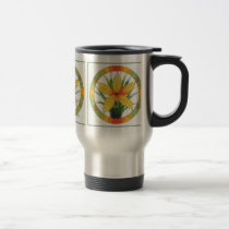 Golden Floral Travel Mug mugs