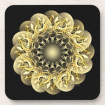 Golden Flower Drink Coasters