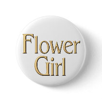 Golden Flower Girl button
