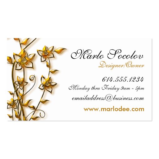Golden Flower Graphic Design :: Business Card (back side)