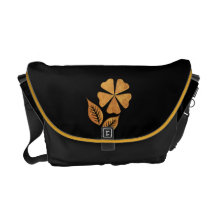 Golden Flower Messenger Bags