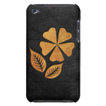 Golden Flower on Black Leather casemate cases