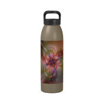Golden Flower With Ribbons Reusable Water Bottles