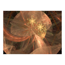Golden Flowers Fractal posters