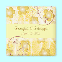 Golden Flowers magnets