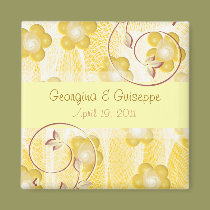 Golden Flowers magnets