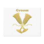 Golden Flutes Groom Gift Postcard