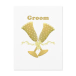 Golden Flutes Groom Gift Postcards
