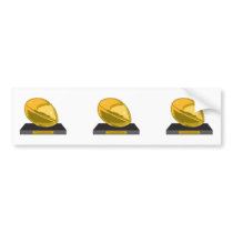 golden football champions bumper stickers