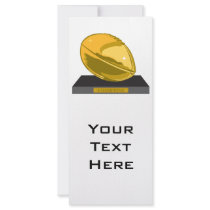 golden football champions customized rack card