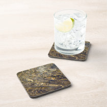 Golden Fountain Water 2 cork coasters