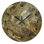 Golden Fountain Water Round Clocks