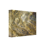 Golden Fountain Water Stretched Canvas Print