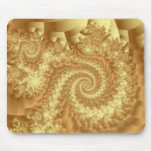 Golden fractal abstract composition #3 mouse pads