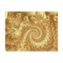 Golden fractal abstract composition #3 postcard
