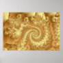 Golden fractal abstract composition #3 print