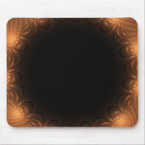Golden Fractal Border mousepads
