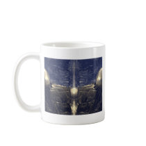 Golden Fractal Environment mugs