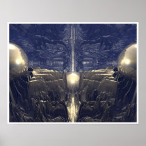 Golden Fractal Environment posters